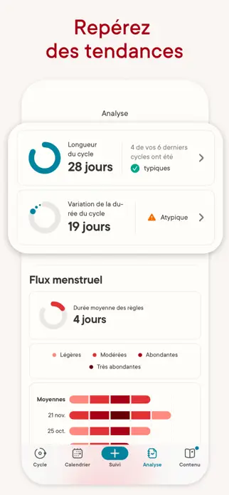 Capture d'écran de l'appli