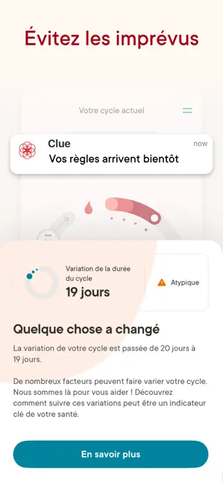 Capture d'écran de l'appli
