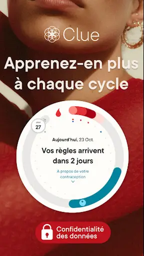 Capture d'écran de l'appli